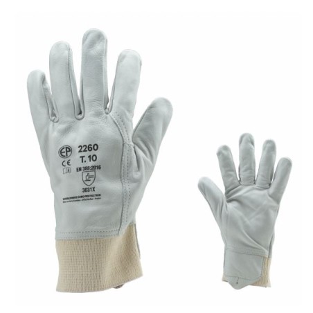 Gants protège artères en cuir fleur de vachette de taille 8 à taille 11