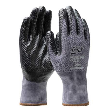 Gant tricoté enduit nitrile fibre recyclée de taille 6 à taille 11
