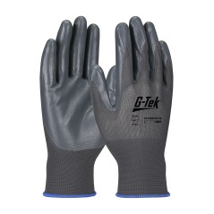 Gants tricotés POLYAMIDE gris enduction NITRILE gris de taille 7 à taille 11