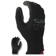 Gants NYLON tricotés enduit  NITRILE de taille 6 à taille 11
