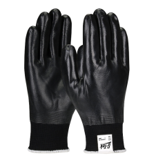 Gant tricoté polyester gris enduction complète nitrile noir de taille 8 à taille 11
