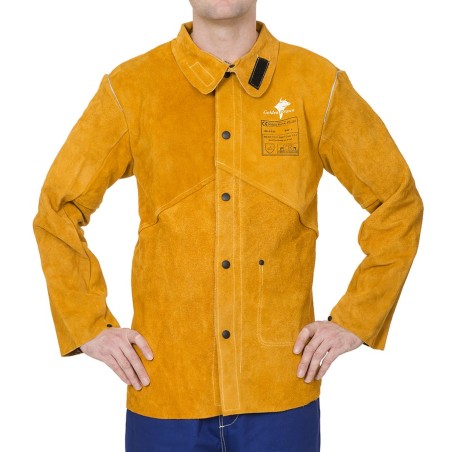 Veste en croûte de cuir et dos en toile proban de taille M à taille 3XL