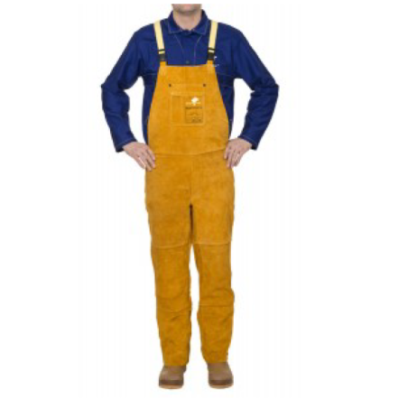 Salopette GOLDEN BROWN en croûte de cuir de bovin de taille M à taille 2XL