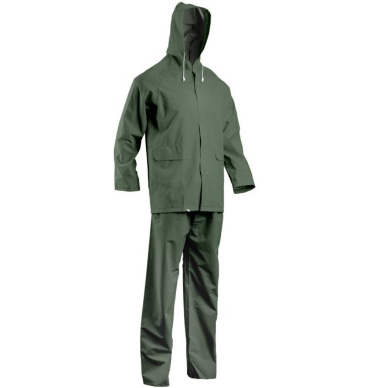 Ensemble de pluie souple vert taille M à taille 3XL