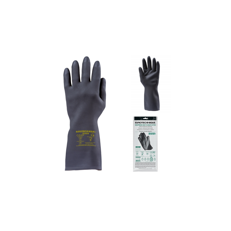 Gants NEOPRENE noirs de taille 7 à taille 11