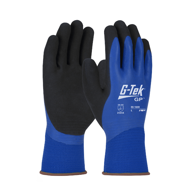 Gant tricoté tout enduit avec double enduction en latex taille 7 à taille 11