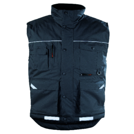 Gilet RIPSTOP noir taille S à taille 3XL