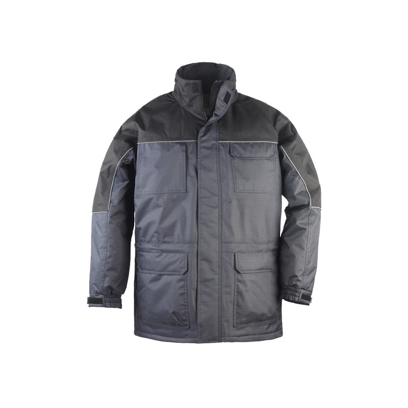 Parka RIPSTOP bleu et noire de taille S à taille 3XL