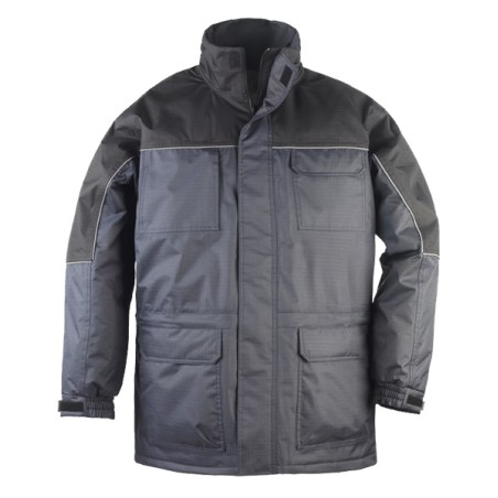 Parka RIPSTOP bleu et noire de taille S à taille 3XL