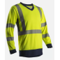 Tee shirt manches longues haute visibilité jaune taille S à taille 3XL
