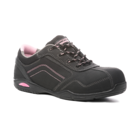 Chaussure femme basse RUBIS noire et rose S3 SRA HRO pointure 36 à 42