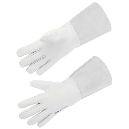 Gants fleur d'agneau manchette bovin 14 cm SINGER taille 9 et taille 11