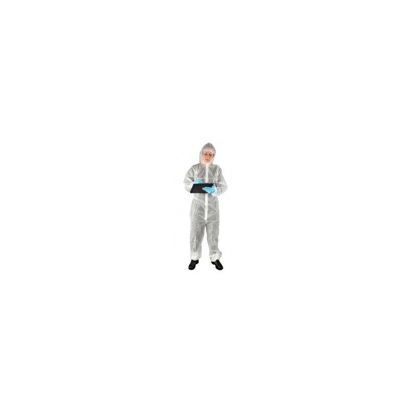 Combinaison blanche POLYPROPYLENE à capuche catégorie 1 taille M à taille 2XL