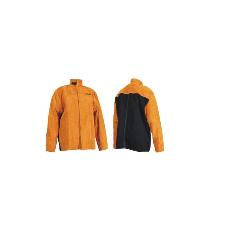 Veste BLACK en croûte de cuir bovin avec le dos ignifugé de taille M à taille 3XL