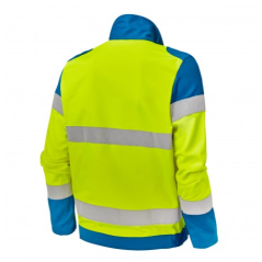 Blouson haute visibilité FLUOPRO azur et jaune de taille 0 à taille 6