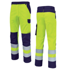 Pantalon HV FLUO jaune et bleu azur de taille 0 à taille 6