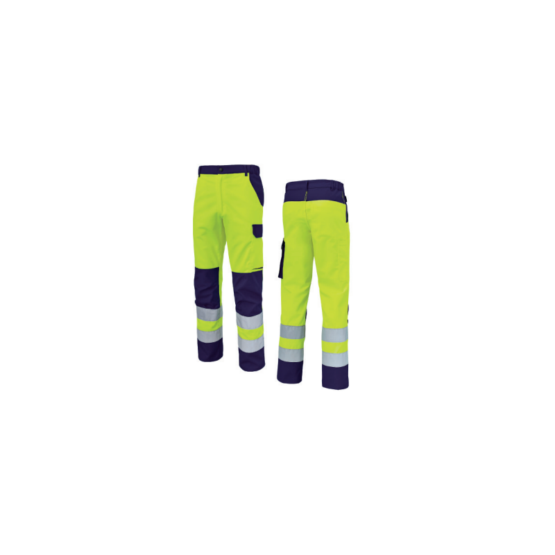 Pantalon HV FLUO jaune et bleu azur de taille 0 à taille 6