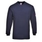 T-Shirt manche longue bleu marine résistant à la flamme et anti statique de taille S à taille 5XL