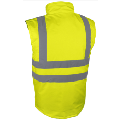 Gilet haute visibilité jaune doublé polaire taille S à taille 4XL