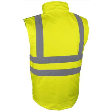 Gilet haute visibilité jaune doublé polaire taille S à taille 4XL