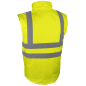 Gilet haute visibilité jaune doublé polaire taille S à taille 4XL