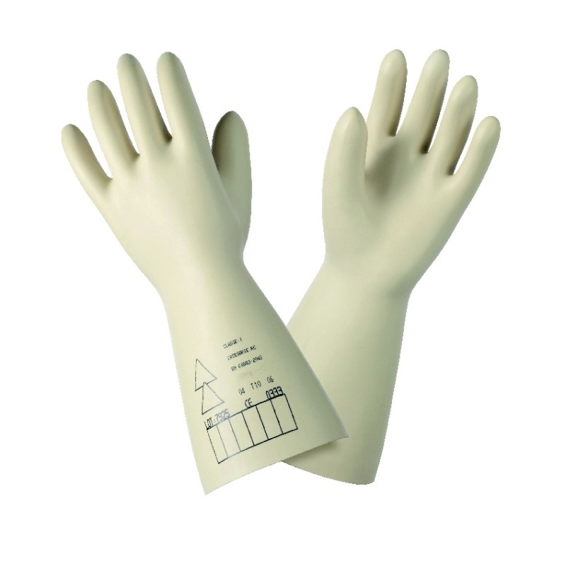 Gants éléctricien caoutchouc classe 00 de taille 9 à taille 11