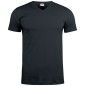 T-Shirt mixte avec col V en coton noir de taille S à taille 4XL