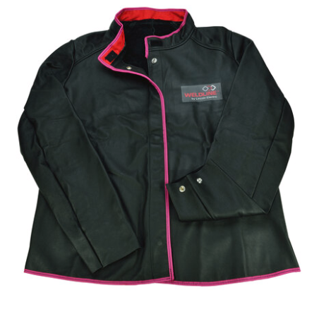 Veste de soudage en cuir noir pour femme de taille S à taille XL