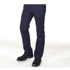 Pantalon 100% coton ignifugé bleu marine de taille 0 à taille 6