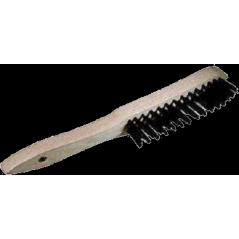 Brosse métallique 4 rangs à manche