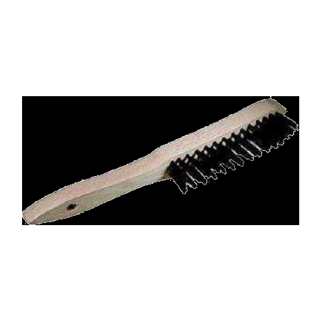 Brosse métallique 4 rangs à manche