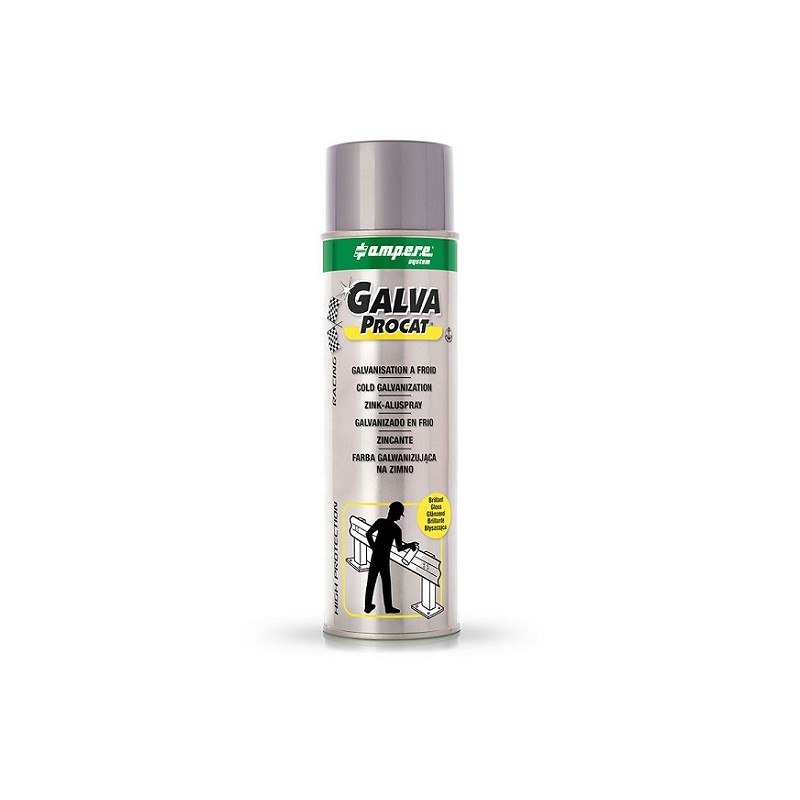 Peinture galvanisée brillante en bombe de 500 ml
