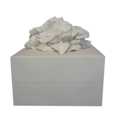 Chiffon blanc polyester-coton en carton de 10kgs