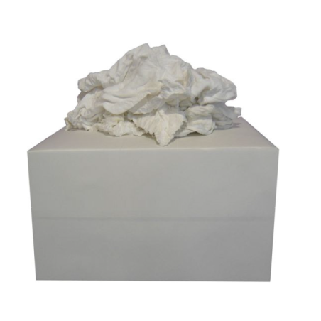 Chiffon blanc polyester-coton en carton de 10kgs