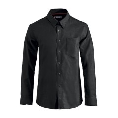 Chemise pour homme en coton noir manche longue OXFORD de taille S à taille 4XL
