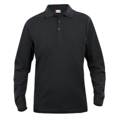 Polo homme noir manche longue de taille S à taille 5XL