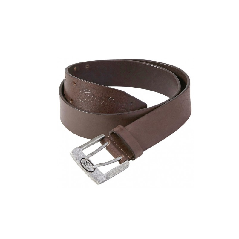 Ceinture en cuir marron avec boucle de 90 à  110 cm